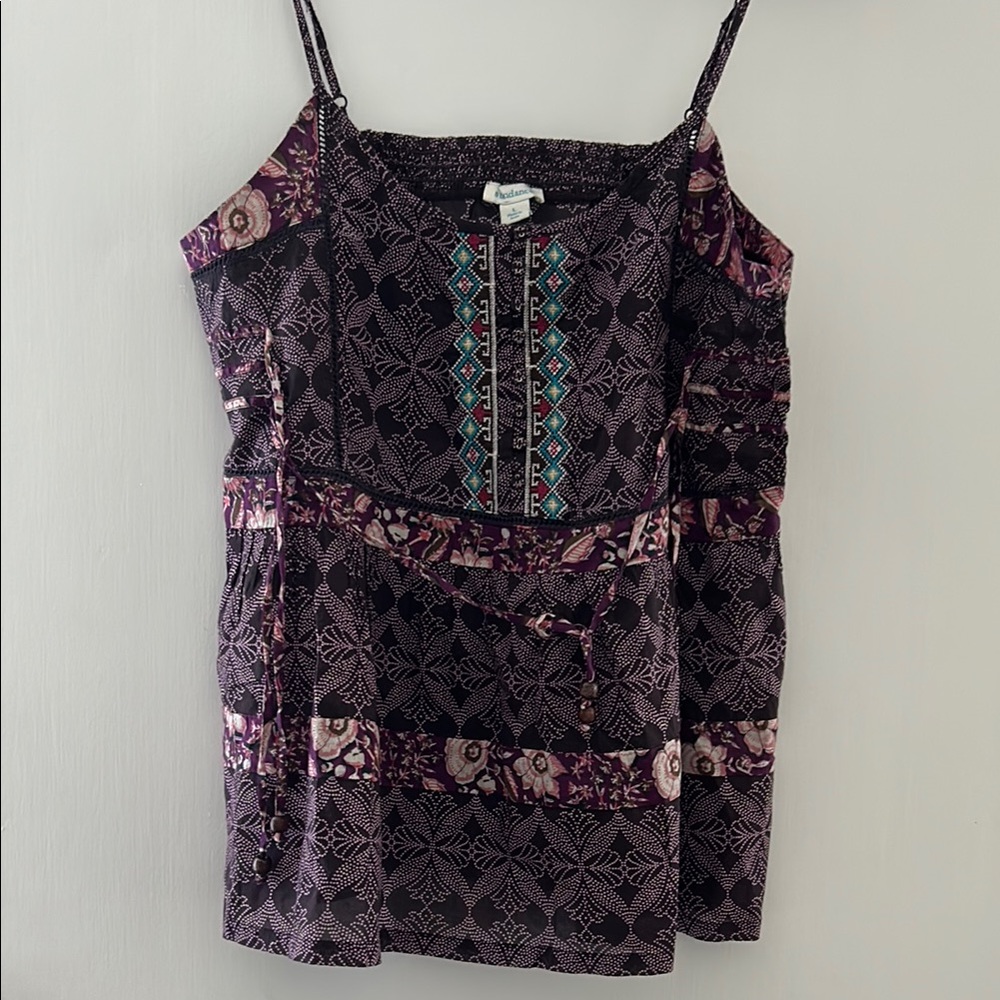 Floral Patterned Purple Dress